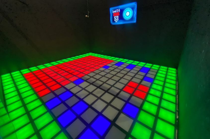 Cybercube interactive LED game floor